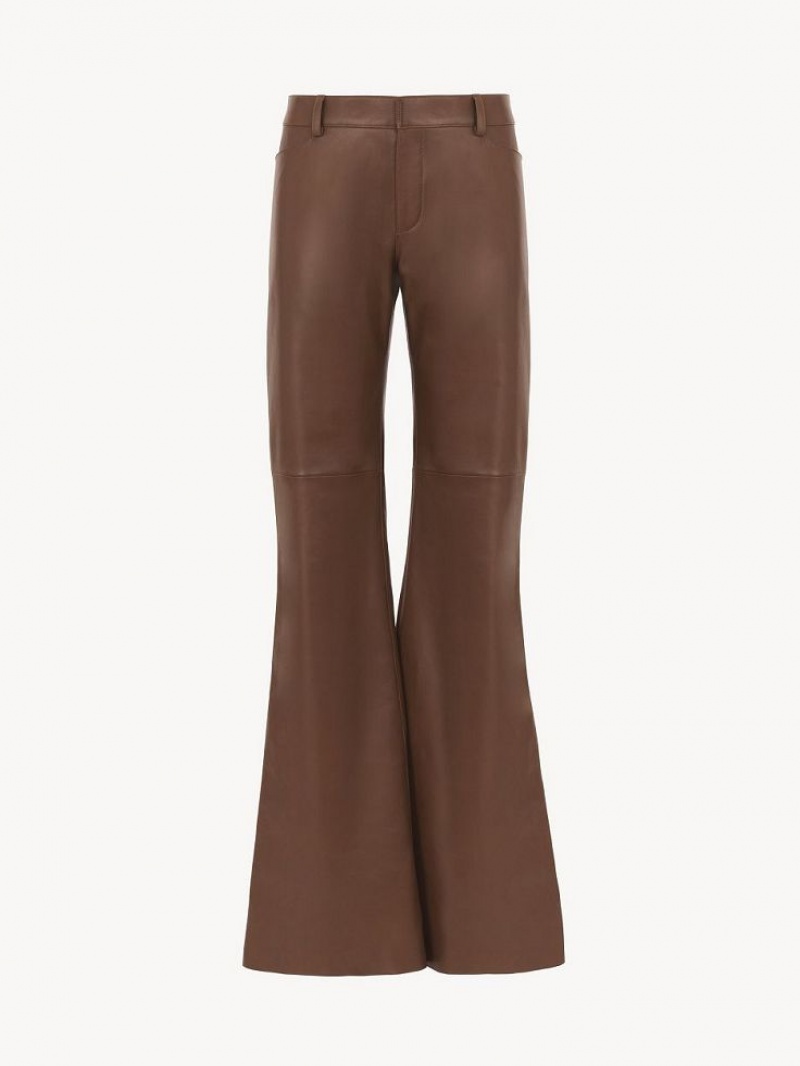 Chloe Low-waist Flare Hose Kaffee | CHE-SR14021