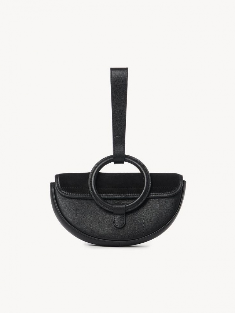 Chloe Mara Half Moon Mini Taschen Schwarz | CHE-SR14754