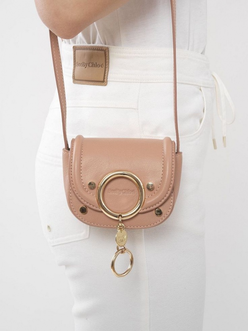 Chloe Mara Micro Schultertaschen Kaffee Rosa | CHE-SR14606