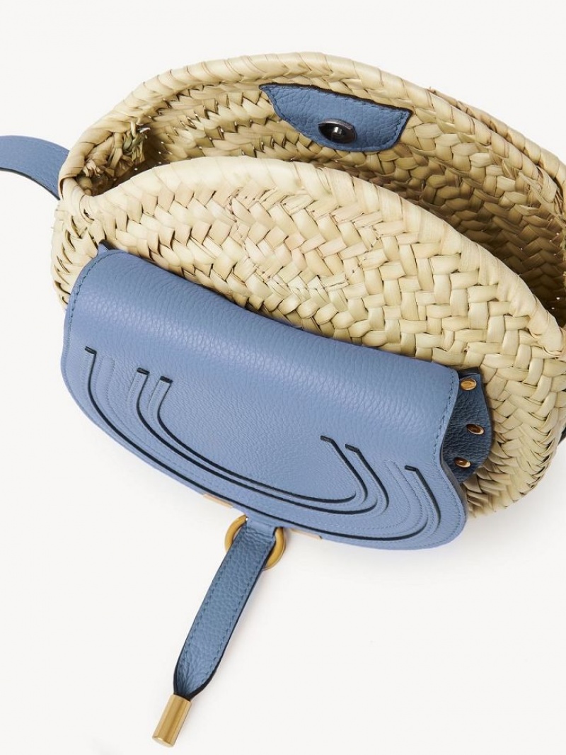 Chloe Marcie Basket Crossbody Taschen Tiefesblau | CHE-SR13477