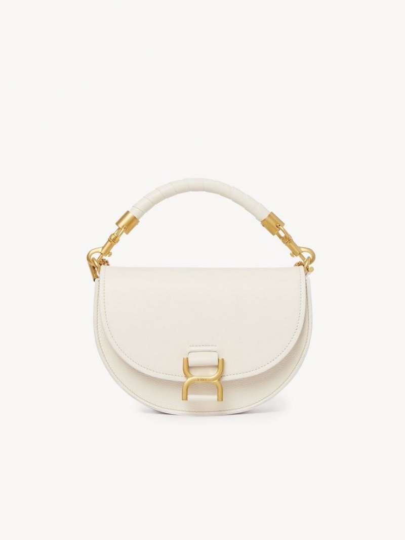 Chloe Marcie Chain Flap Crossbody Taschen Weiß | CHE-SR13619