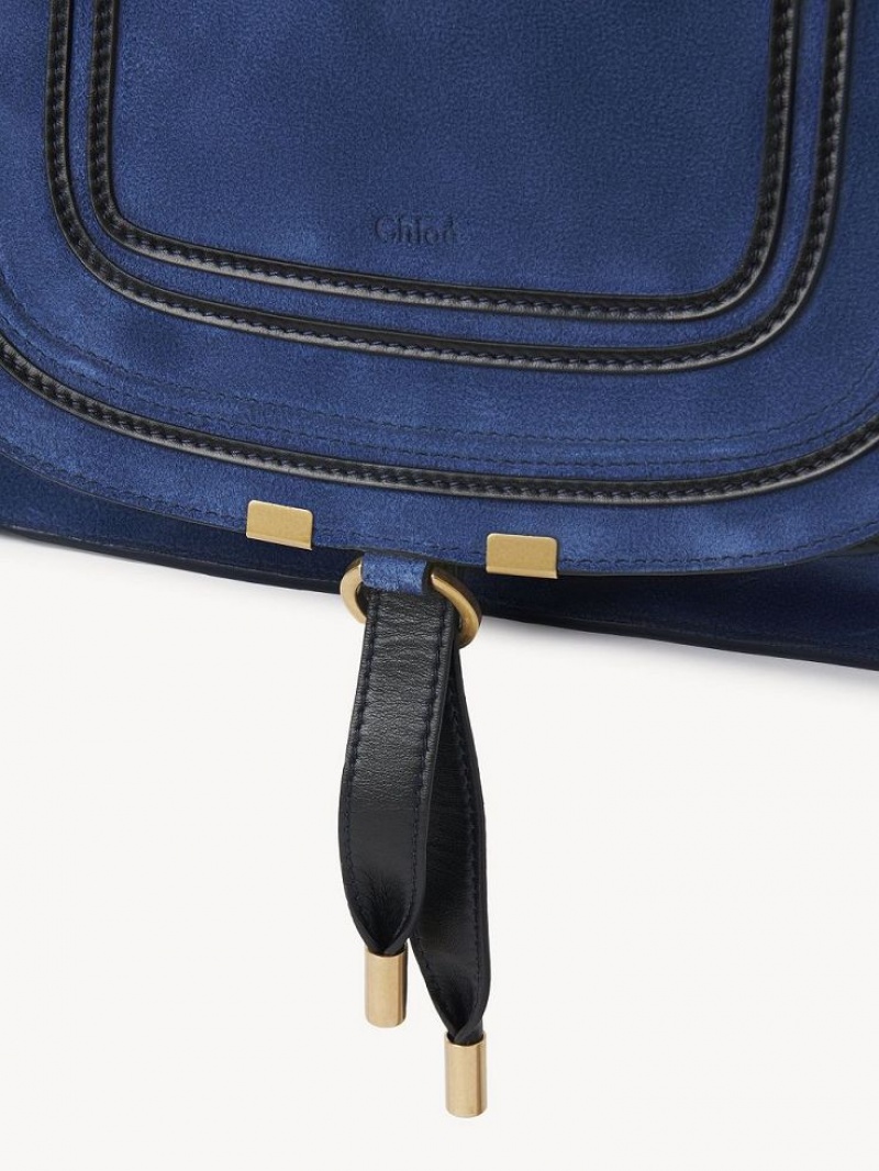 Chloe Marcie Double Carry Crossbody Taschen Tiefesblau | CHE-SR13504