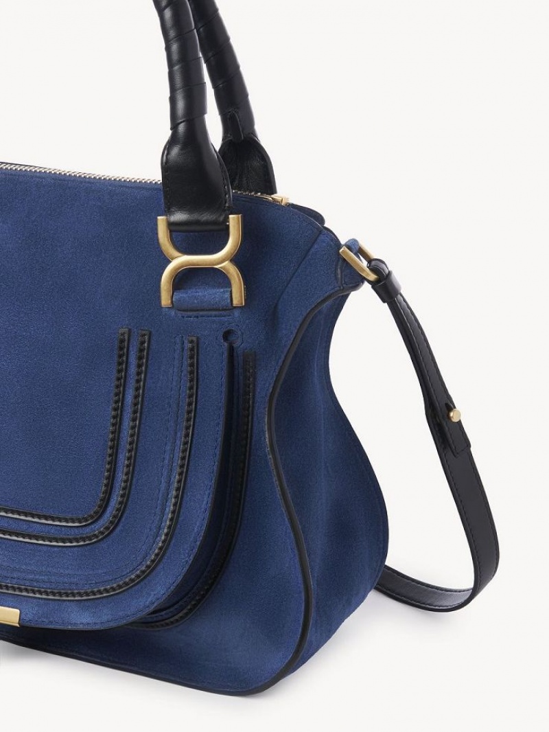 Chloe Marcie Double Carry Crossbody Taschen Tiefesblau | CHE-SR13504