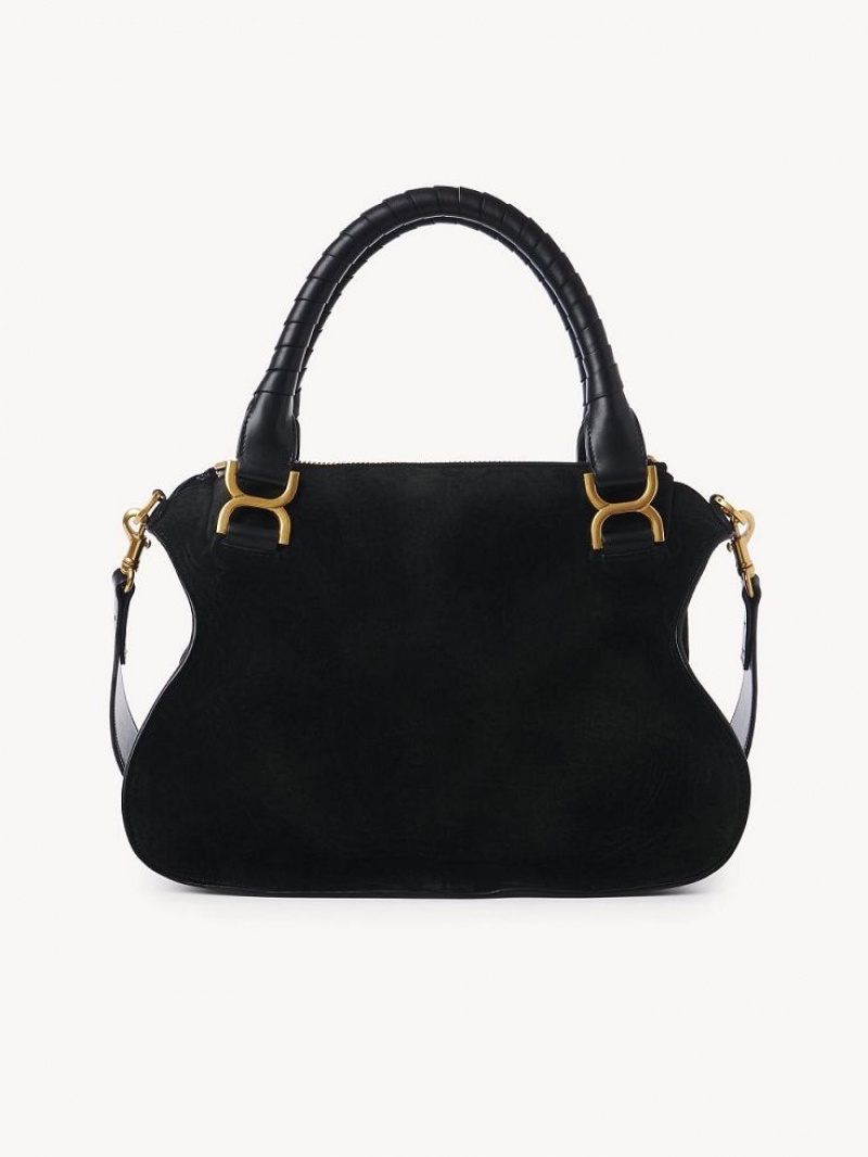 Chloe Marcie Double Carry Schultertaschen Schwarz | CHE-SR13438