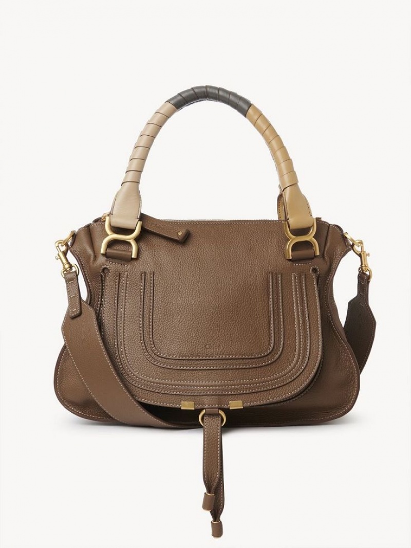 Chloe Marcie Double Carry Schultertaschen Braun | CHE-SR13439