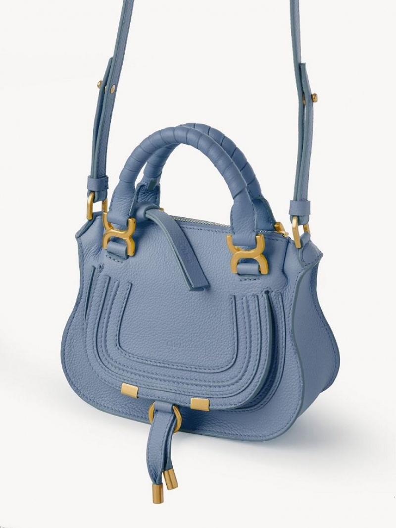 Chloe Marcie Mini Double Carry Crossbody Taschen Tiefesblau | CHE-SR13563