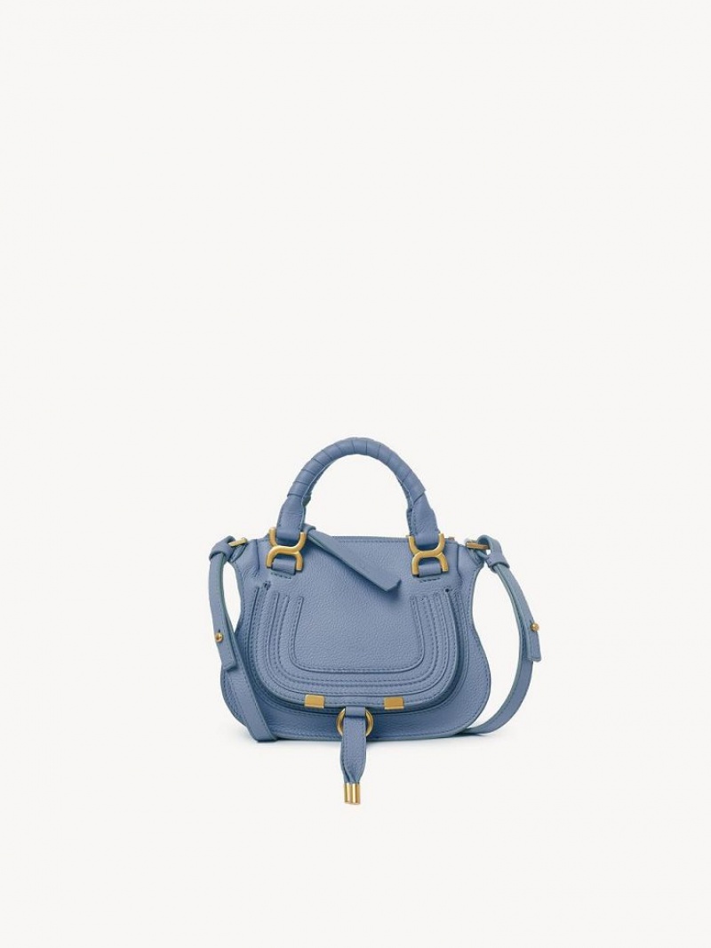 Chloe Marcie Mini Double Carry Crossbody Taschen Tiefesblau | CHE-SR13563