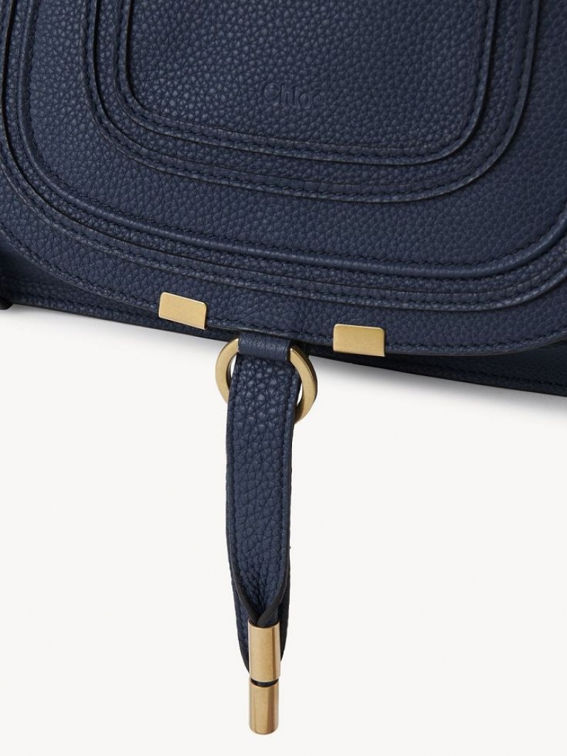 Chloe Marcie Small Double Carry Crossbody Taschen Navy | CHE-SR13484