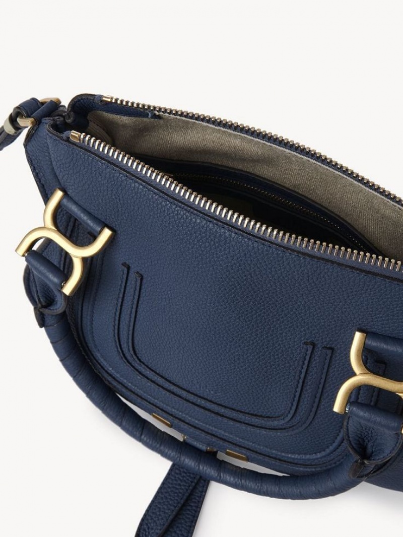 Chloe Marcie Small Double Carry Crossbody Taschen Navy | CHE-SR13484