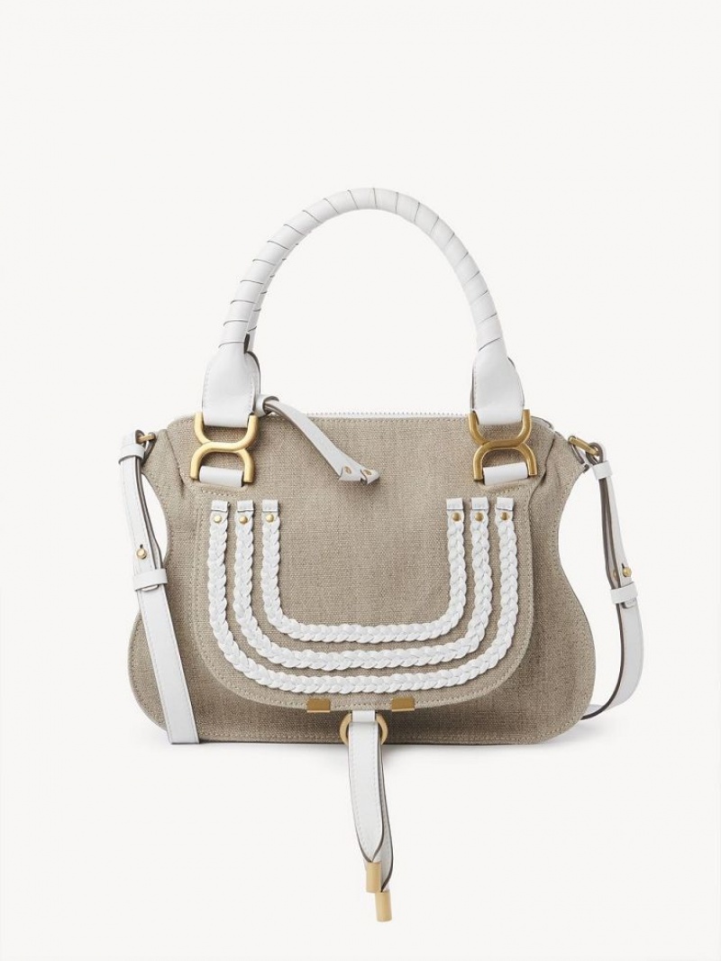 Chloe Marcie Small Double Carry Crossbody Taschen Weiß | CHE-SR13595