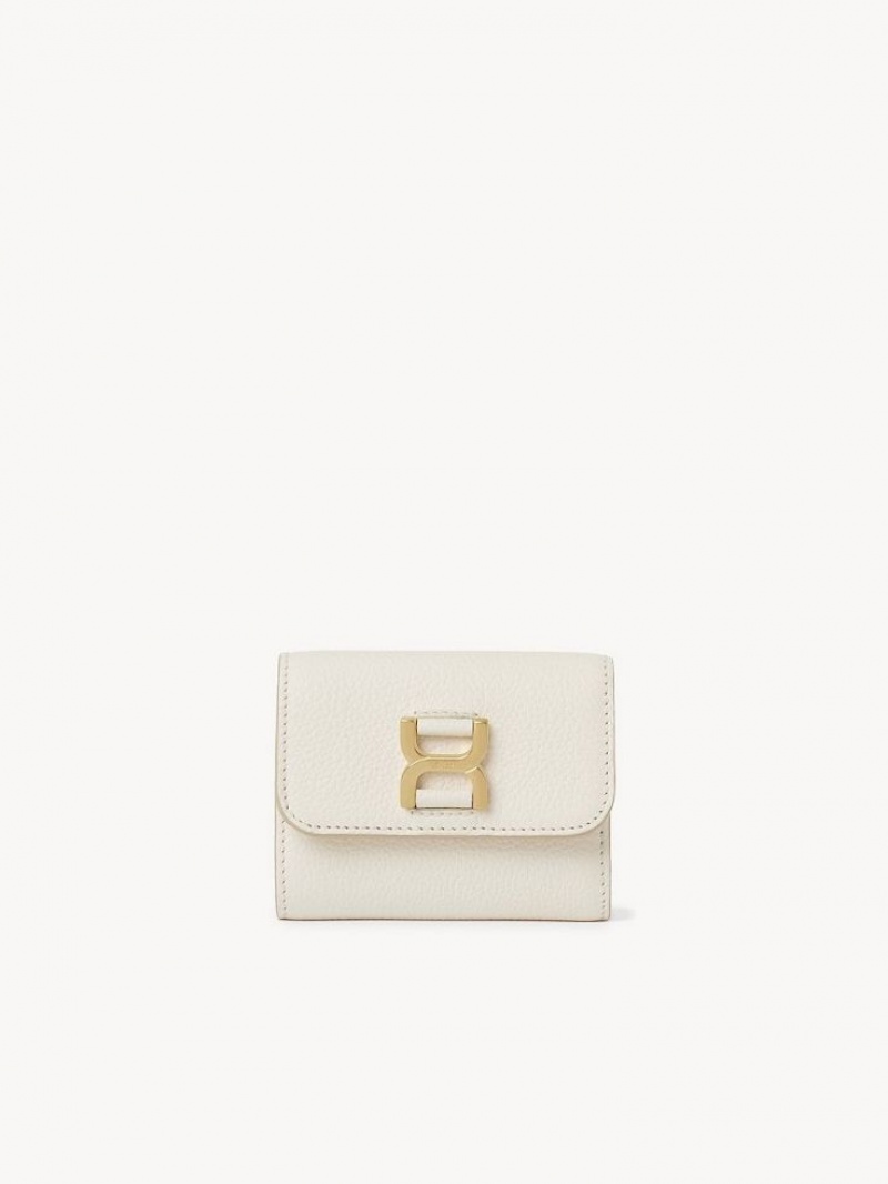 Chloe Marcie Small Tri-fold Kleine Geldbörse Weiß | CHE-SR14295