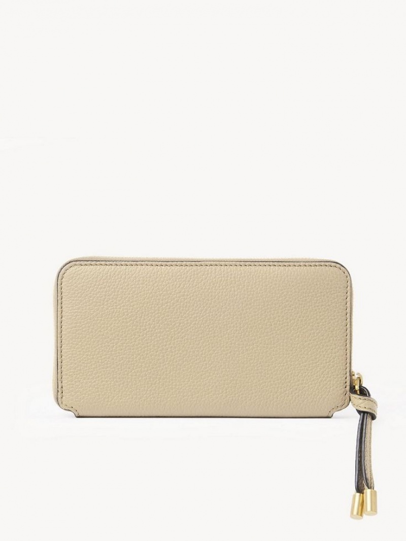 Chloe Marcie Zippered Große Geldbörse Beige | CHE-SR14304