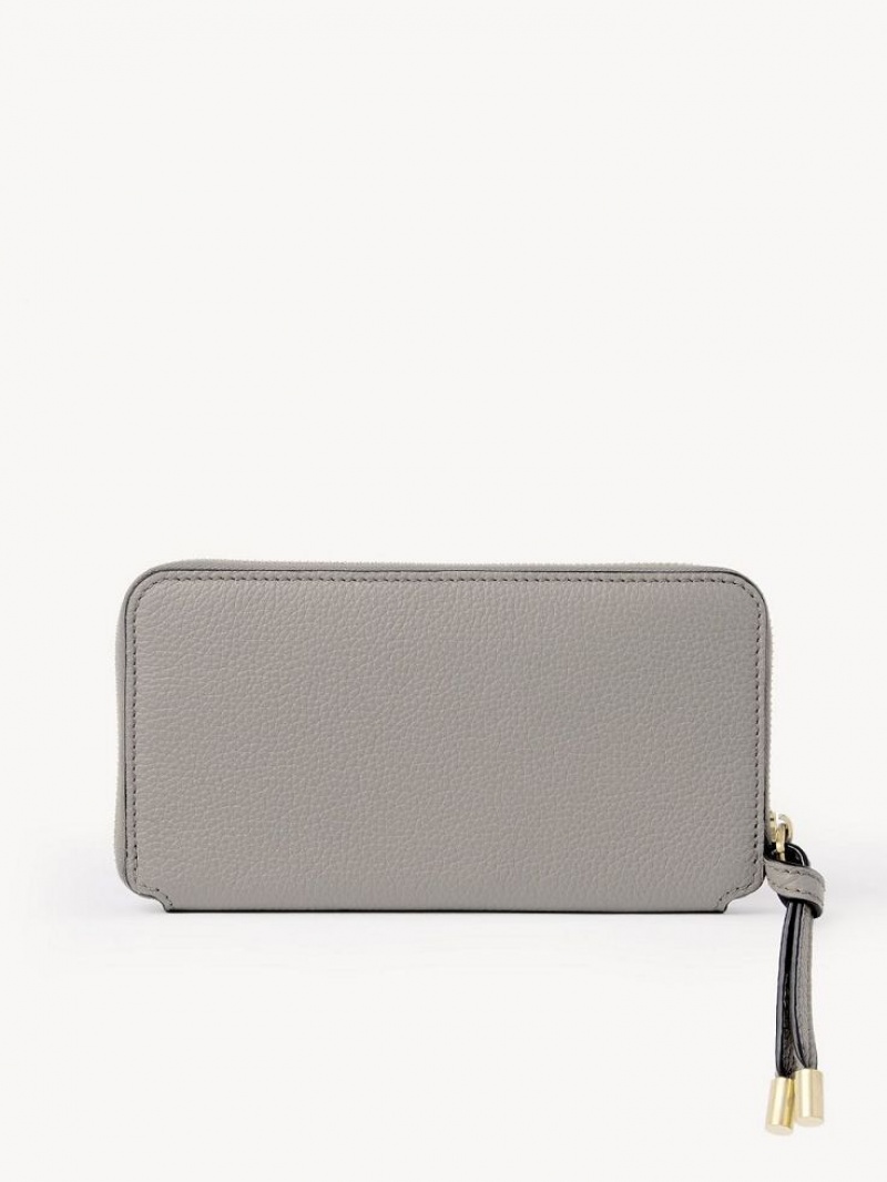 Chloe Marcie Zippered Große Geldbörse Grau | CHE-SR14297