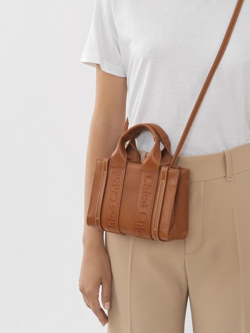 Chloe Mini Woody Crossbody Taschen Braun | CHE-SR13559