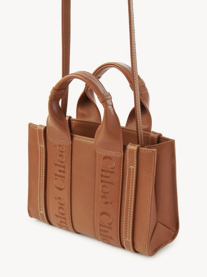 Chloe Mini Woody Crossbody Taschen Braun | CHE-SR13559