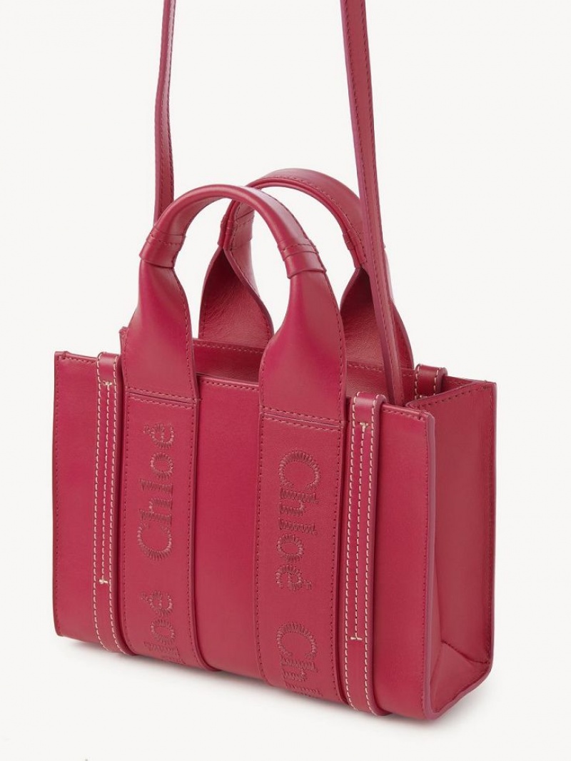 Chloe Mini Woody Crossbody Taschen Rosa | CHE-SR13549