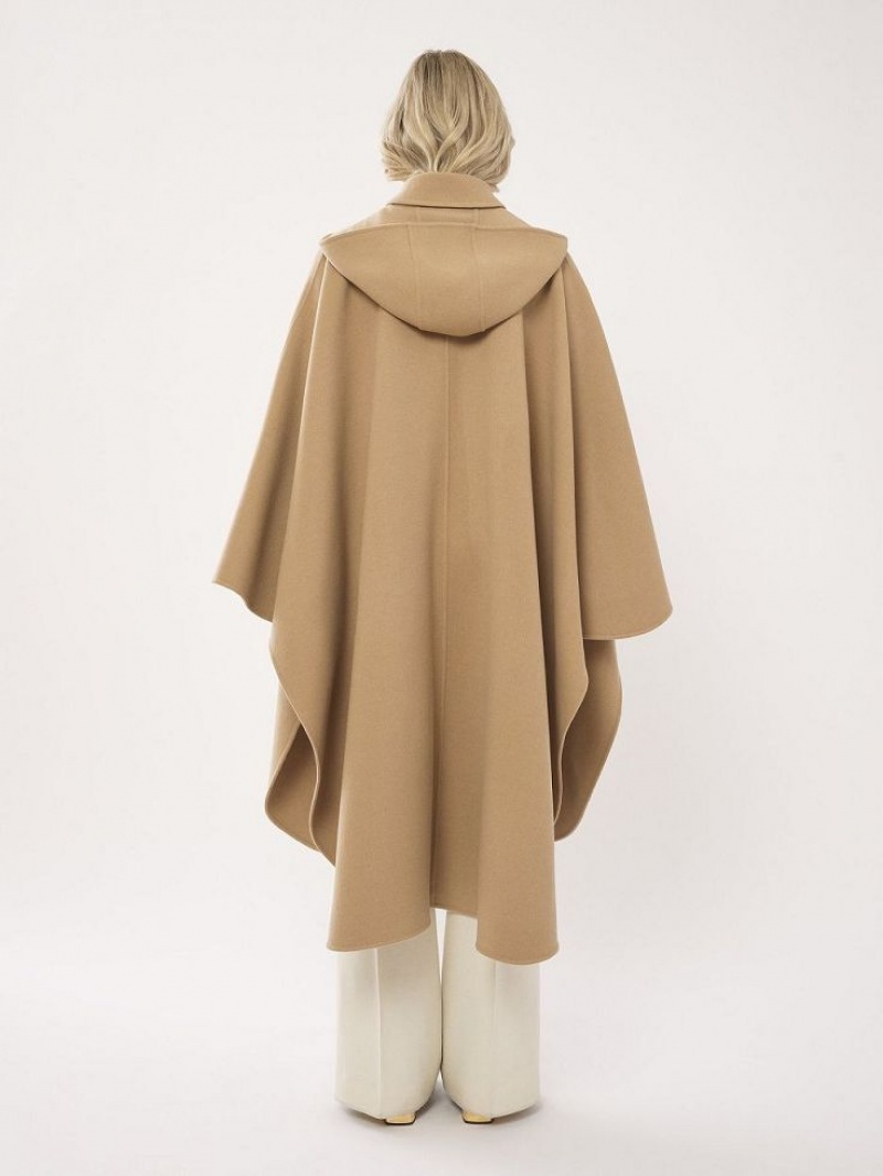 Chloe Mit Kapuze Cape Mäntel Beige | CHE-SR13821