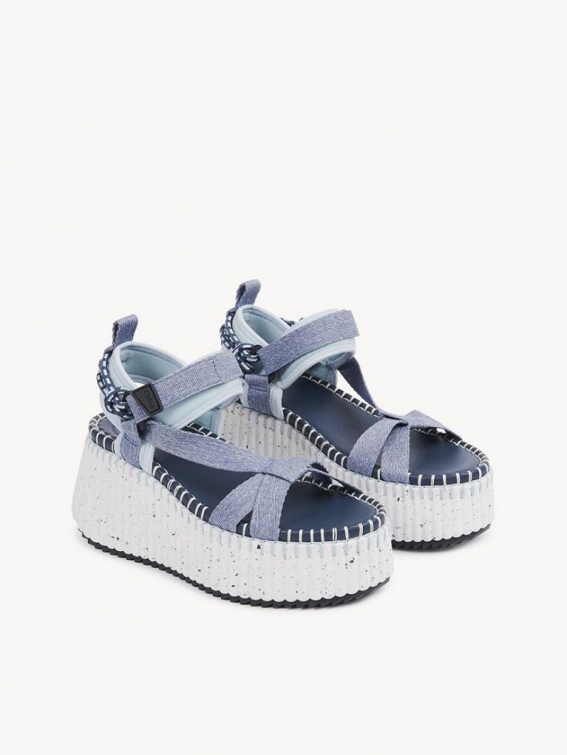 Chloe Nama Sandalen Blau | CHE-SR14148