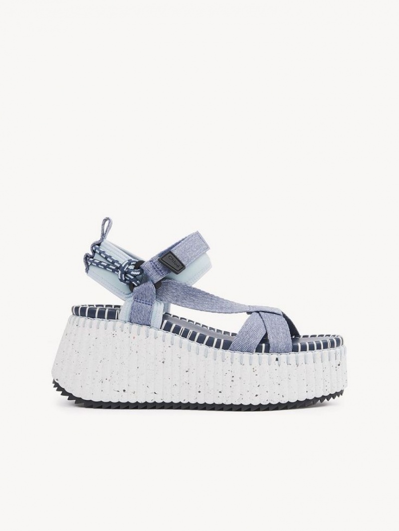 Chloe Nama Sandalen Blau | CHE-SR14148