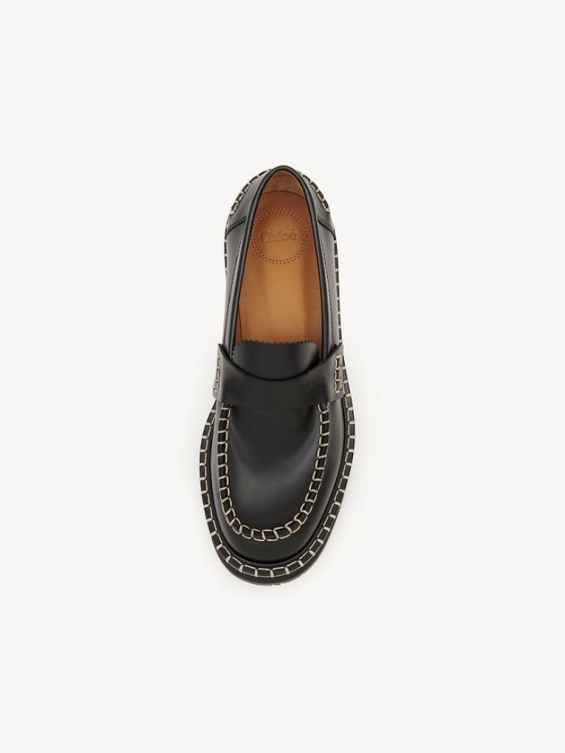 Chloe Noua Flache Loafer Schwarz | CHE-SR14248