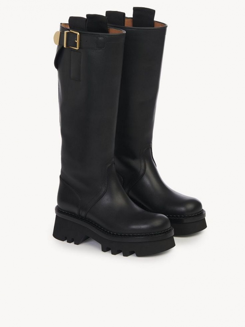 Chloe Owena High Stiefel Schwarz | CHE-SR14238