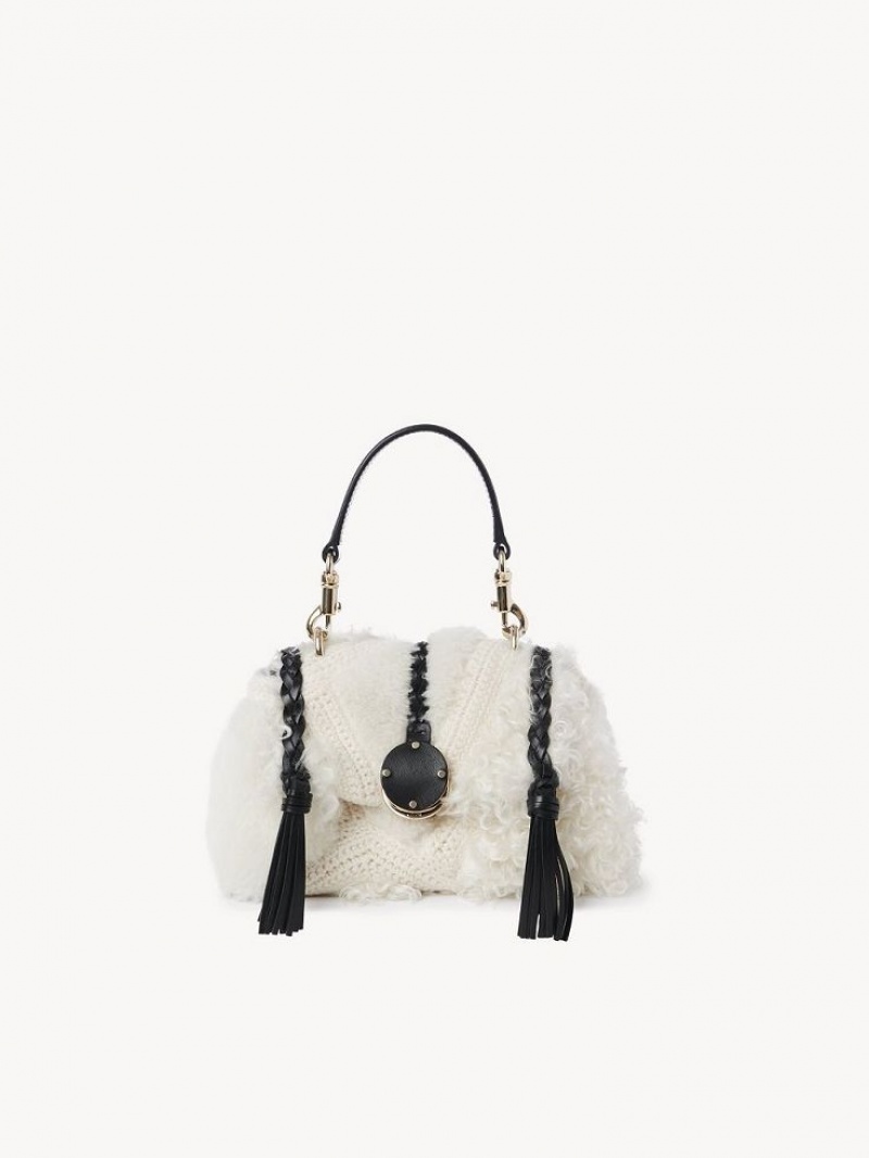 Chloe Penelope Mini Soft Schultertaschen Weiß | CHE-SR13441