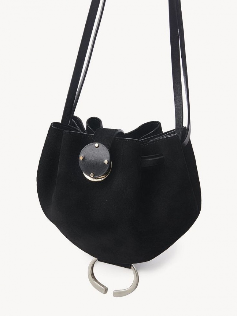 Chloe Round Pouch Mini Taschen Schwarz | CHE-SR13708