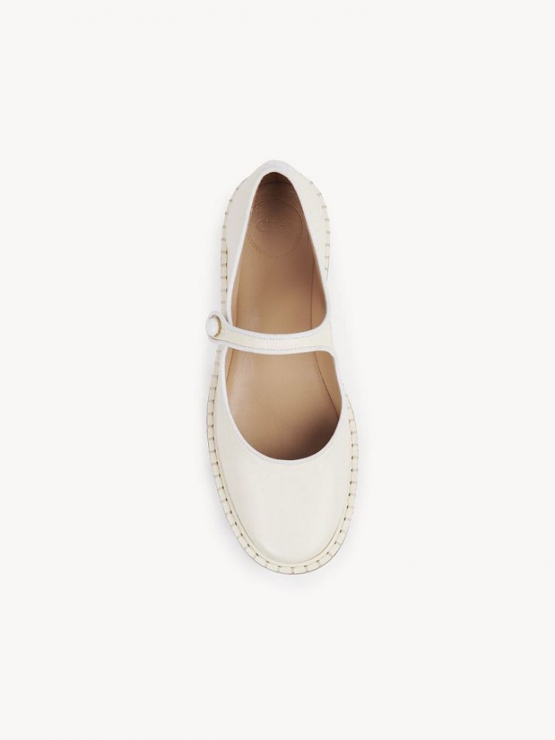 Chloe Rubie Ballet Flat Weiß | CHE-SR14259