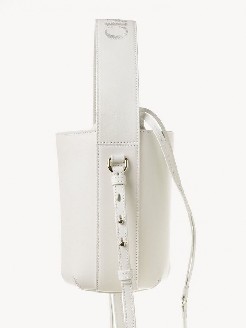 Chloe Sense Bucket Mini Taschen Weiß | CHE-SR13677