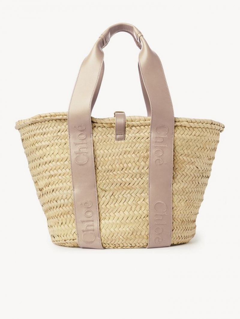 Chloe Sense Medium Basket Tragetaschen Beige | CHE-SR13382