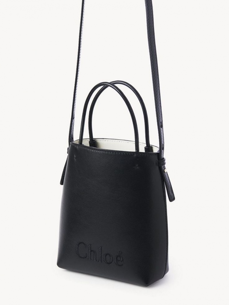 Chloe Sense Micro Crossbody Taschen Schwarz | CHE-SR13582