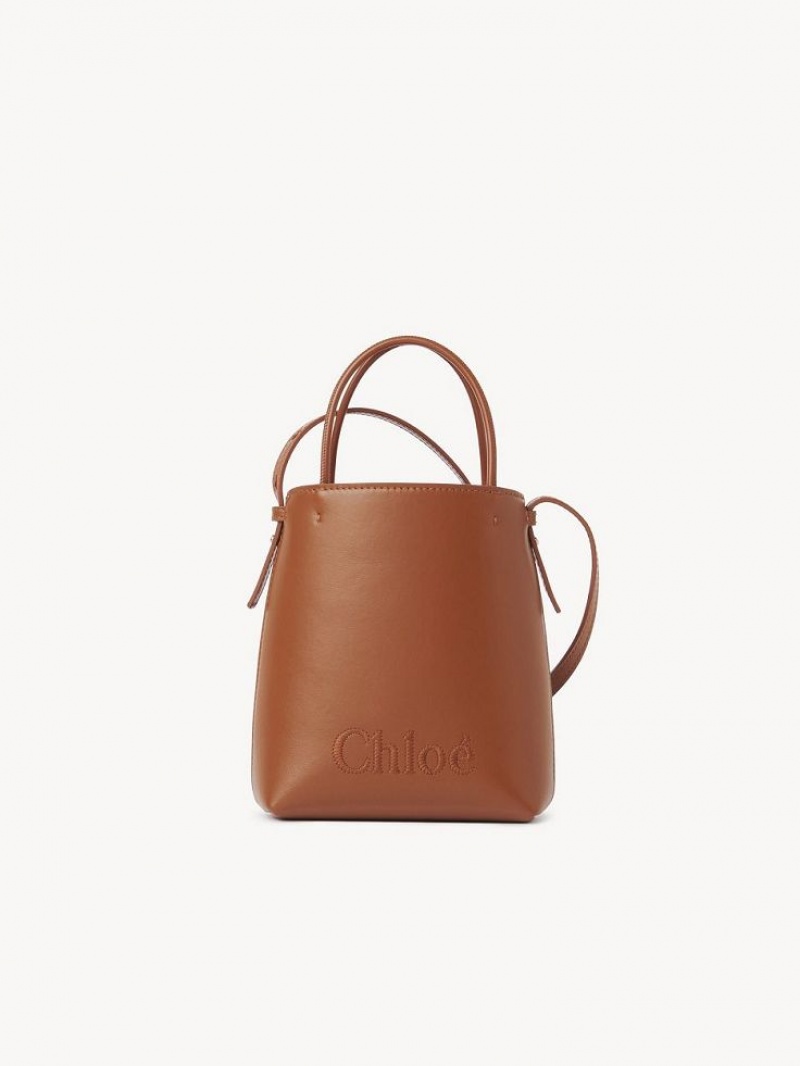 Chloe Sense Micro Schultertaschen Braun | CHE-SR13406