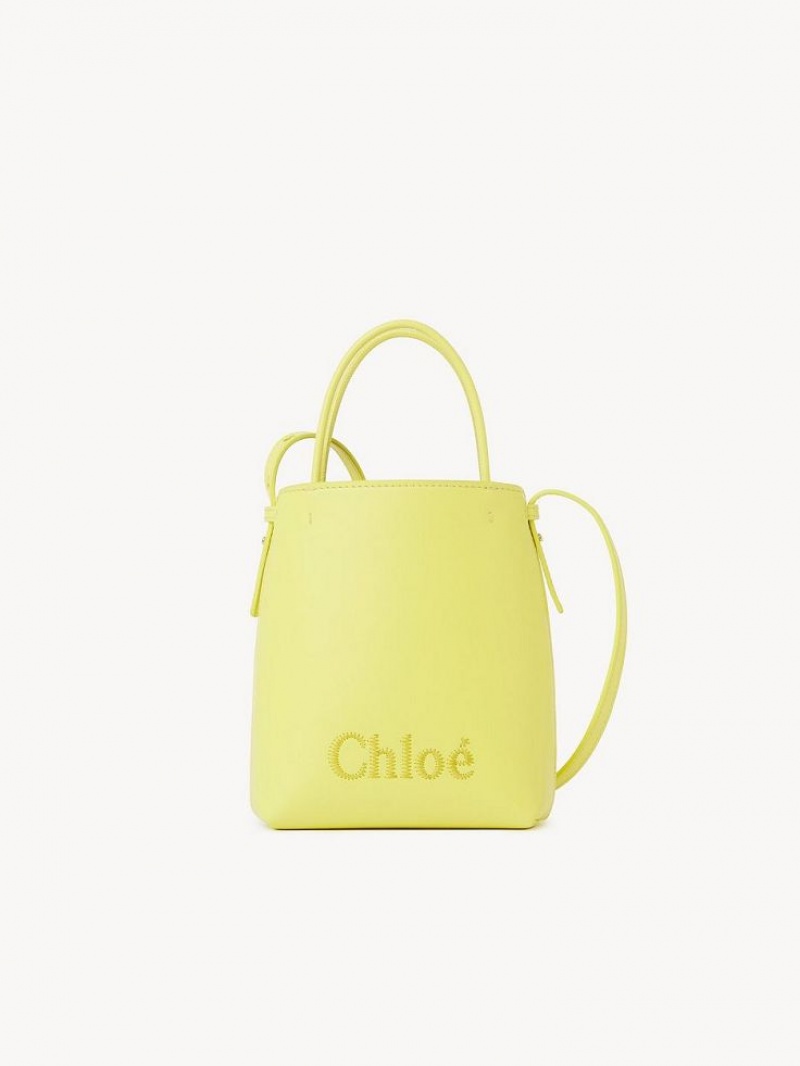 Chloe Sense Micro Schultertaschen Gelb | CHE-SR13408