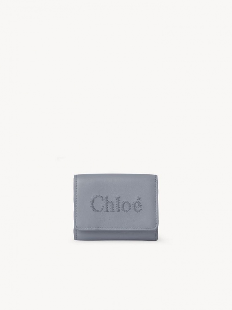 Chloe Sense Mini Tri-fold Kleine Geldbörse Blau | CHE-SR14275