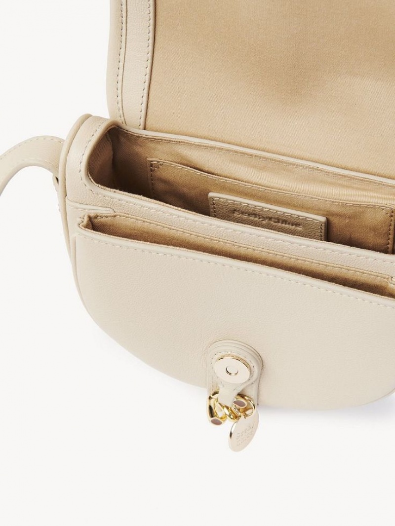 Chloe Small Mara Saddle Schultertaschen Beige | CHE-SR14628