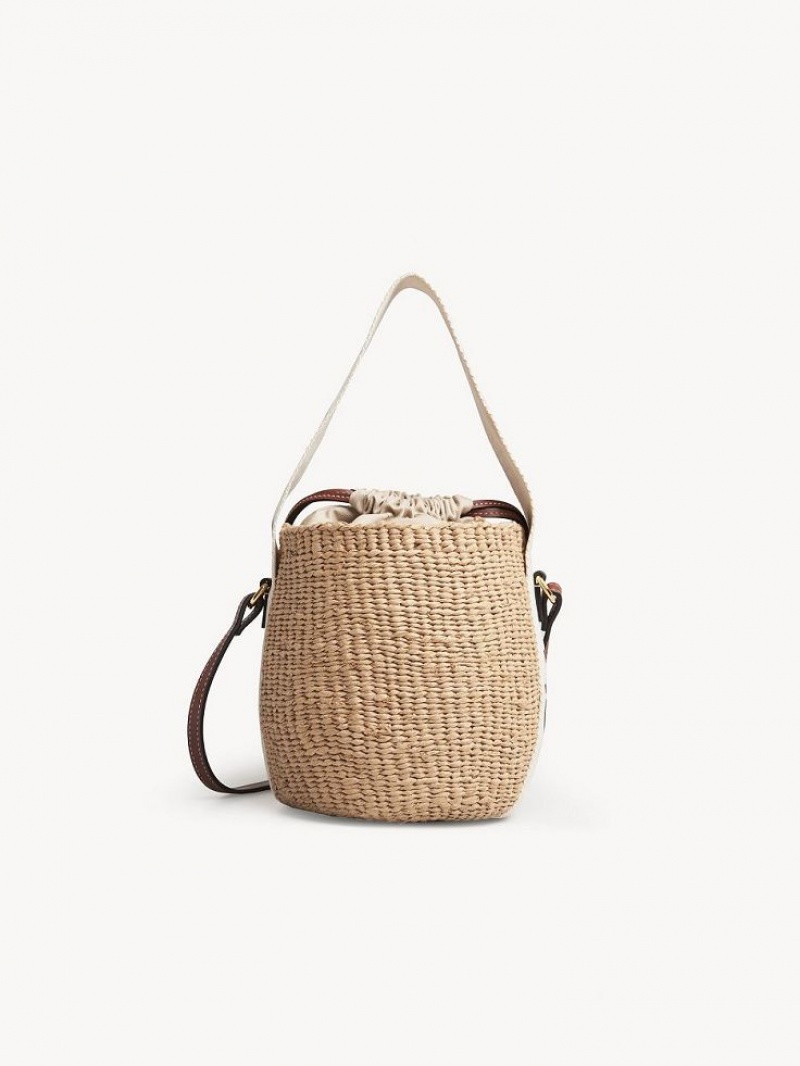 Chloe Small Woody Basket Crossbody Taschen Weiß | CHE-SR13609