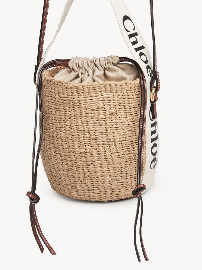 Chloe Small Woody Basket Mini Taschen Weiß | CHE-SR13659