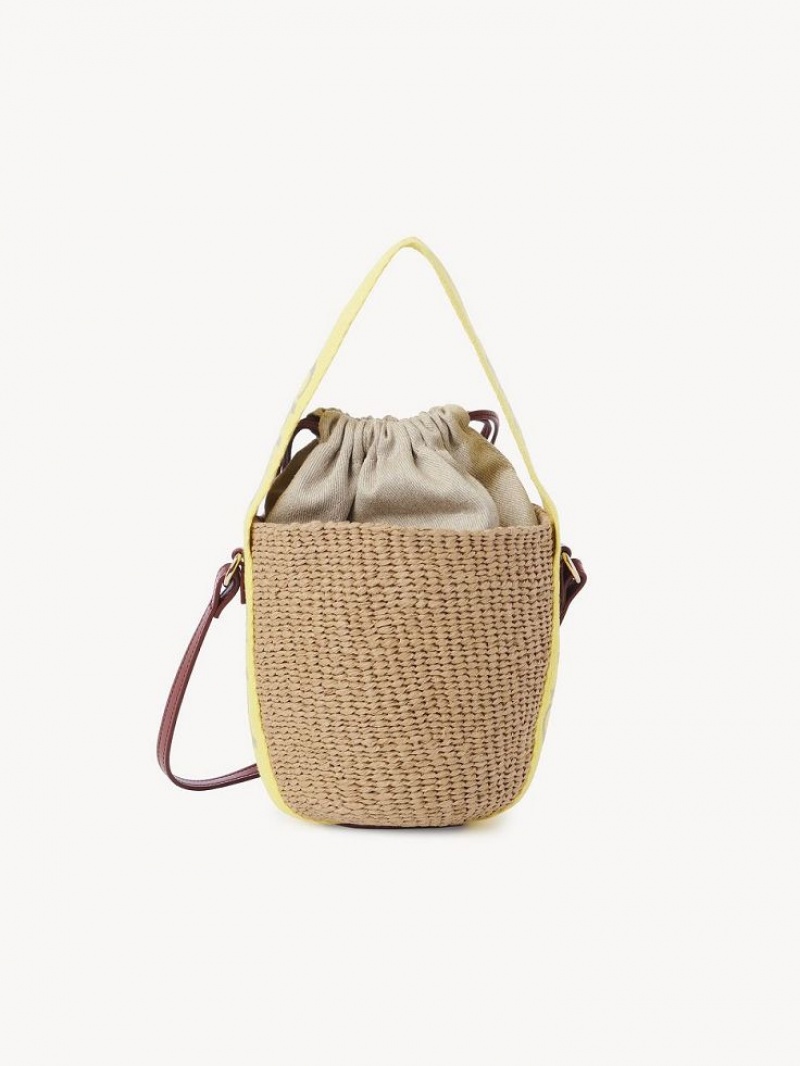 Chloe Small Woody Baskets Gelb Beige | CHE-SR13644