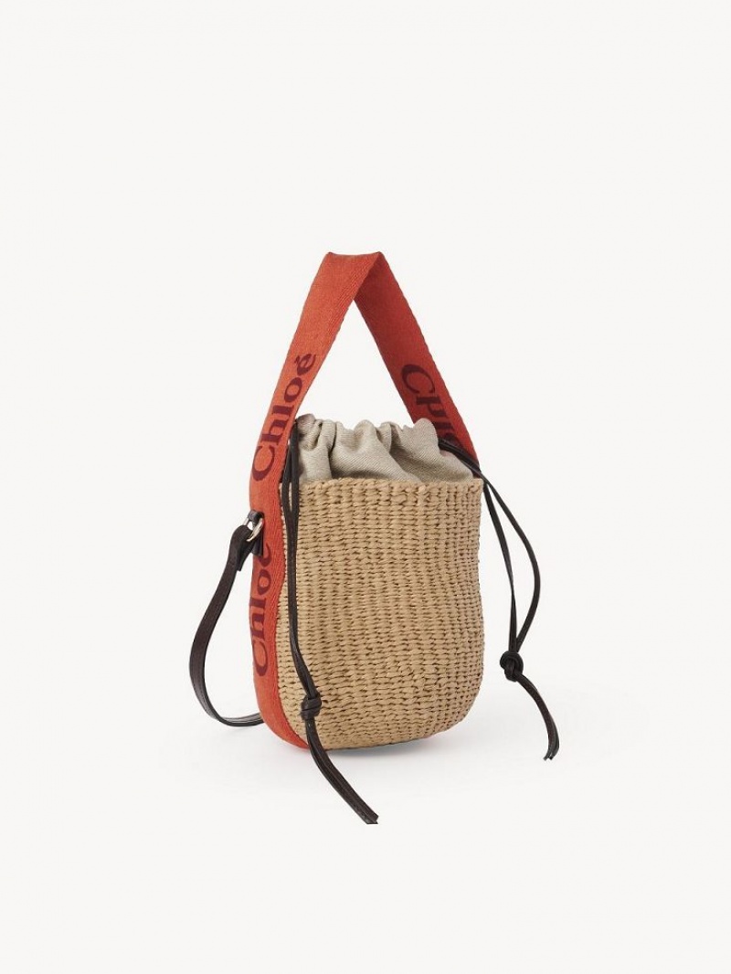 Chloe Small Woody Baskets Orange Orange | CHE-SR13645