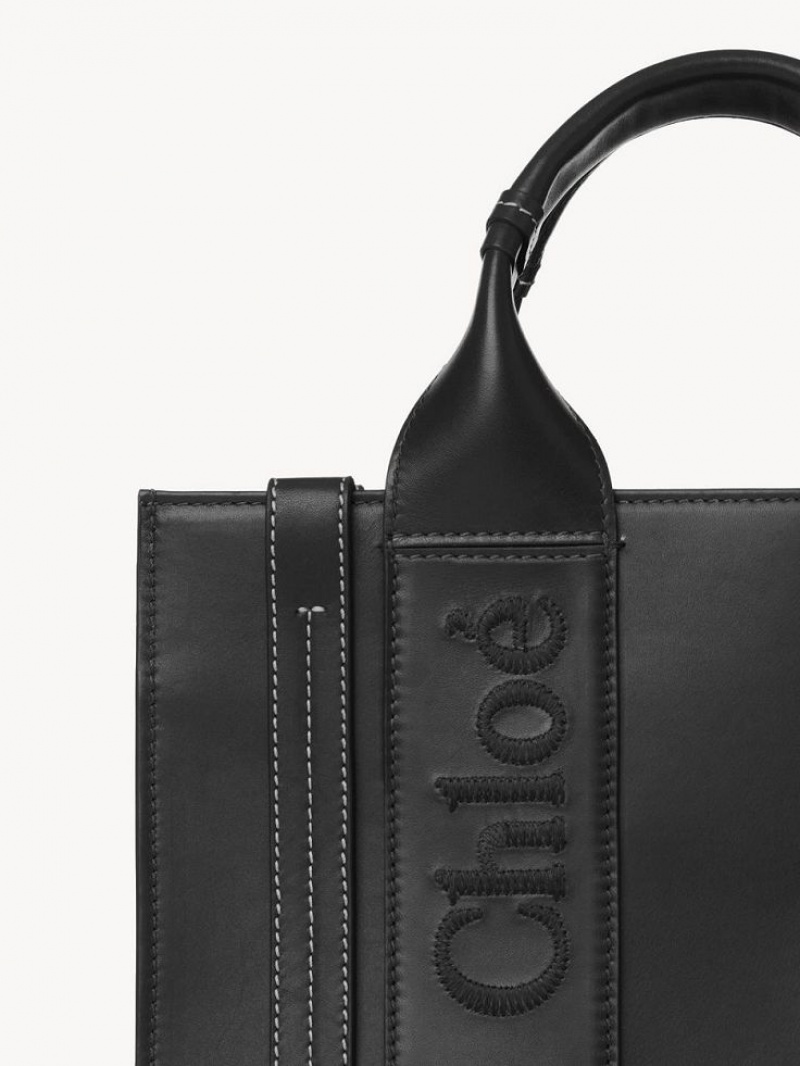 Chloe Small Woody Crossbody Taschen Schwarz | CHE-SR13536