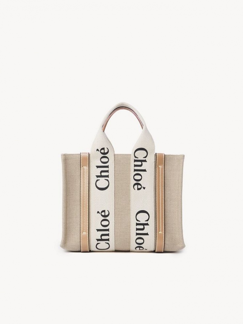 Chloe Small Woody Crossbody Taschen Weiß Beige | CHE-SR13490