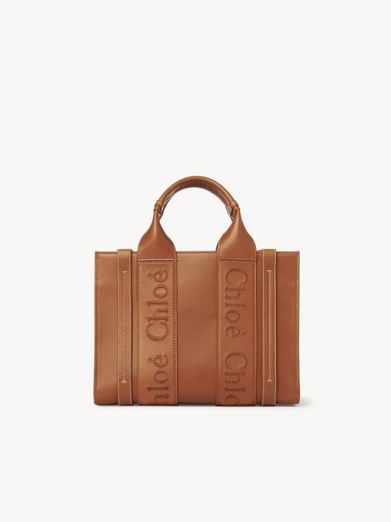 Chloe Small Woody Tote Mini Taschen Braun | CHE-SR13688