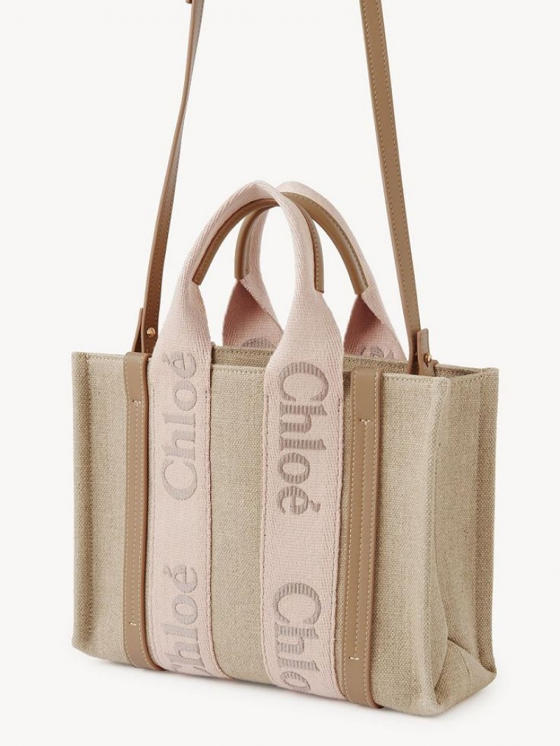 Chloe Small Woody Tragetaschen Beige | CHE-SR13384