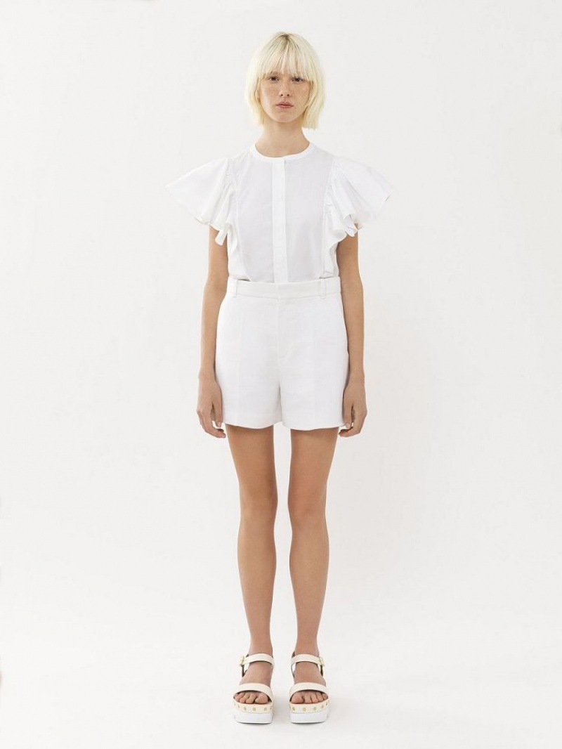 Chloe Tailored Shorts Anzüge Weiß | CHE-SR14053