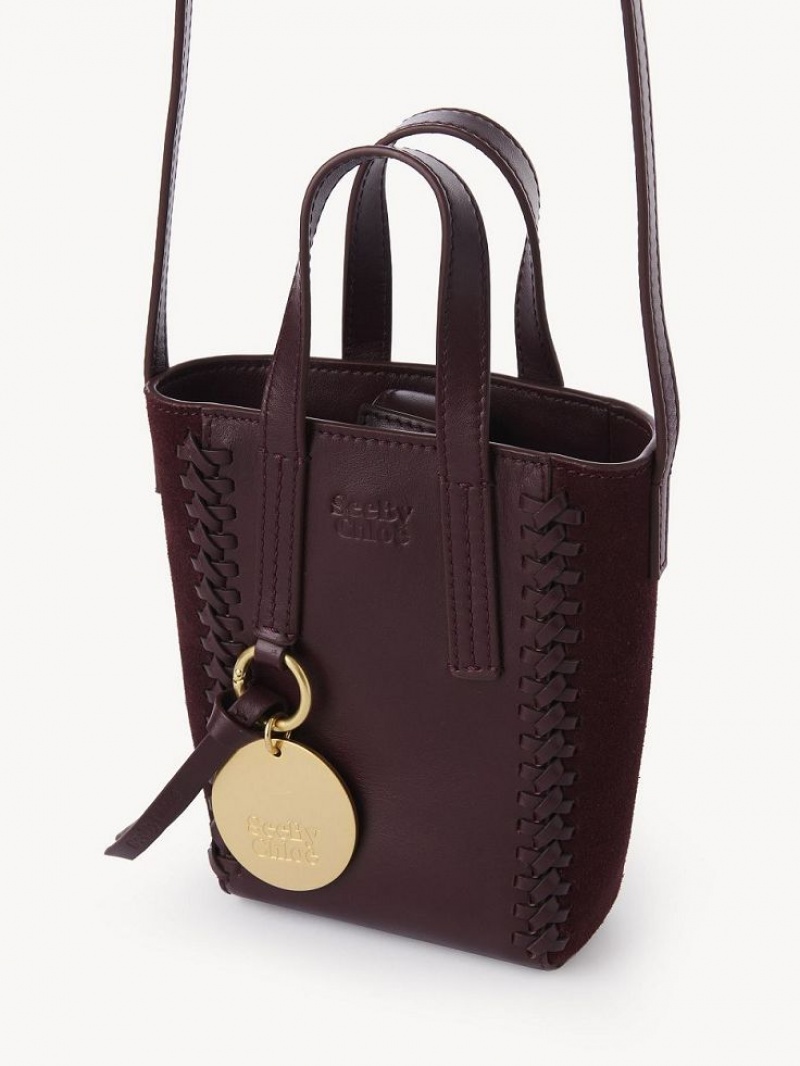 Chloe Tilda Tote Mini Taschen Bordeaux | CHE-SR14750