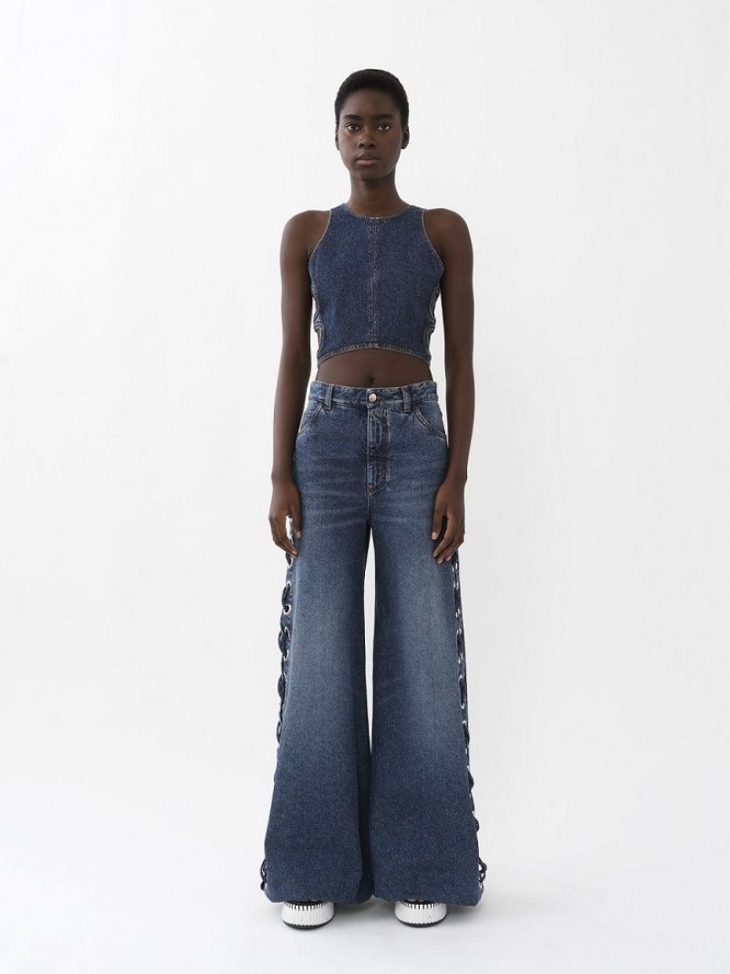 Chloe Weite Rave Jeans Blau | CHE-SR13983