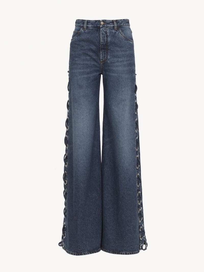 Chloe Weite Rave Jeans Blau | CHE-SR13983