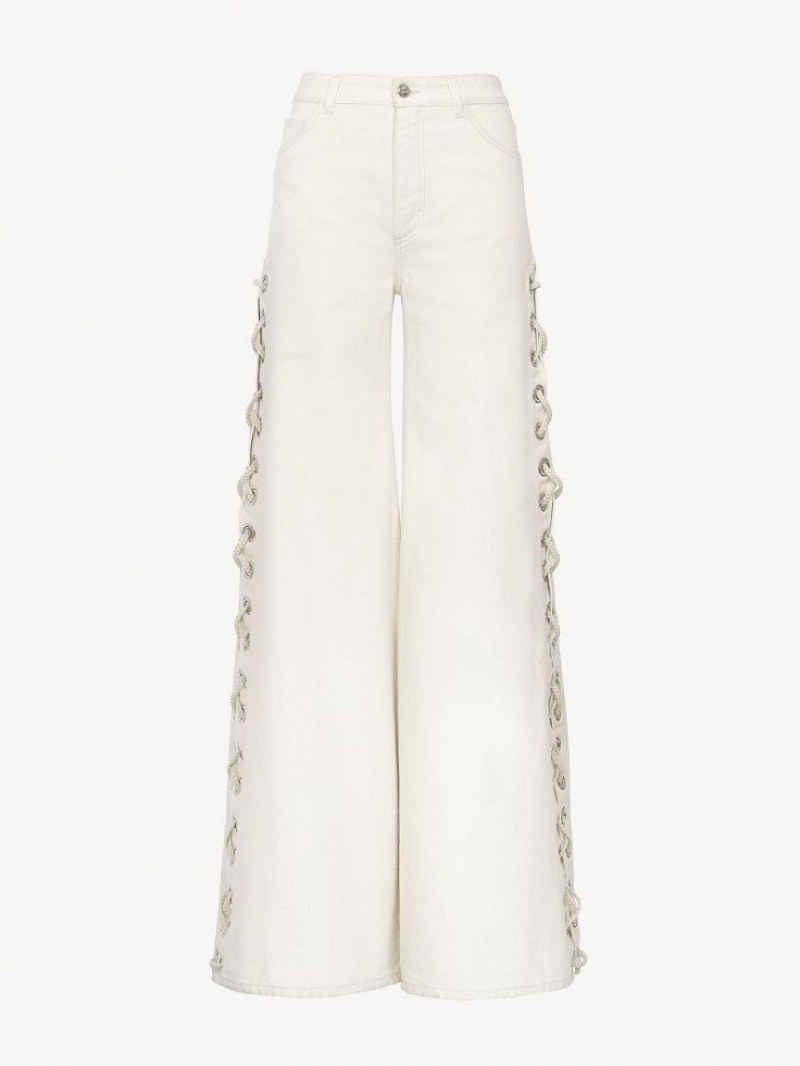 Chloe Weite Rave Jeans Weiß | CHE-SR13982