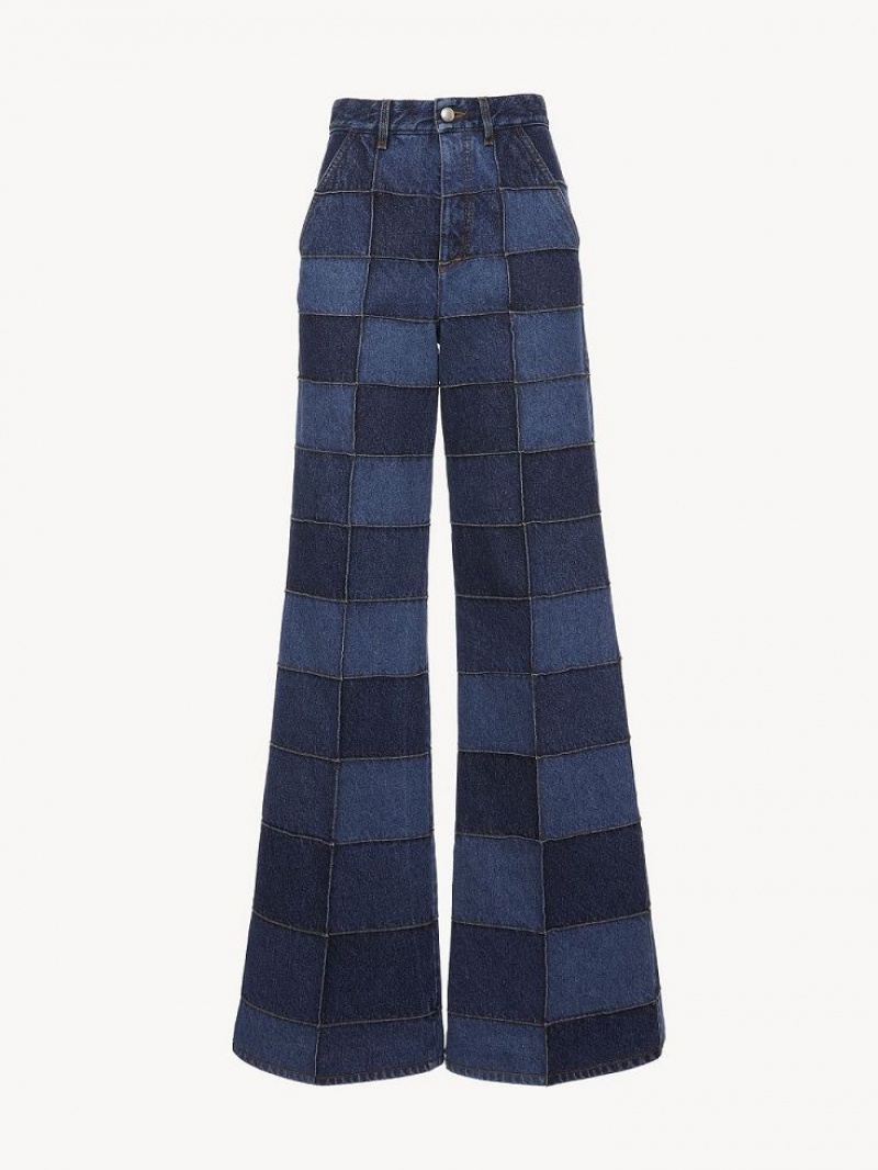 Chloe Weite-leg Jeans Mehrfarbig Blau | CHE-SR14019