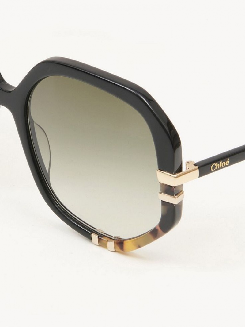 Chloe West Sonnenbrille Schwarz | CHE-SR14560